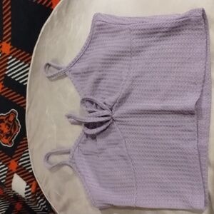 Purple textured crop top